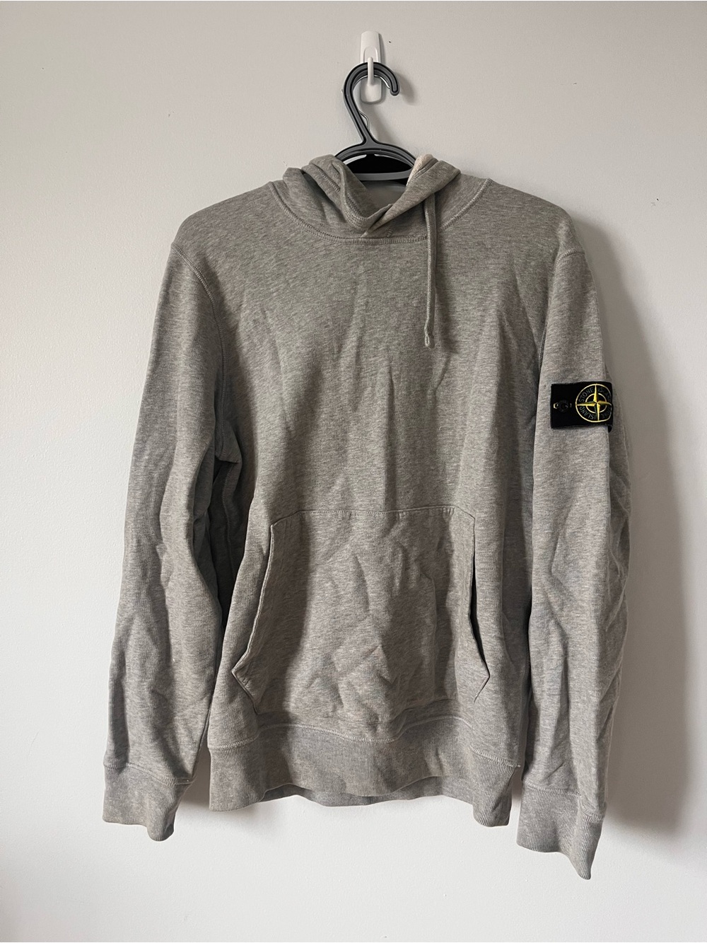 Stone Island Light Gray Hooded Sweatshirt